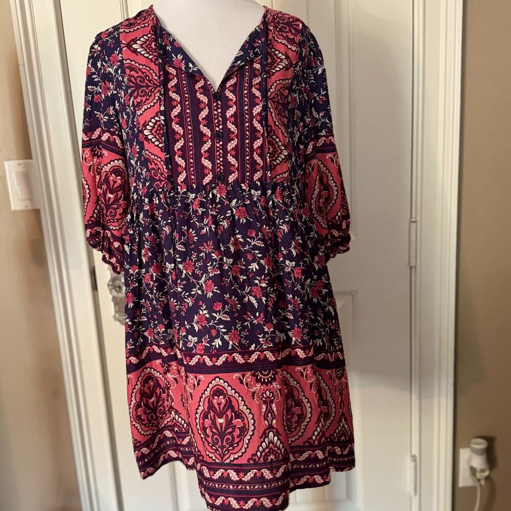 Chigant, NWT, Size M Boho Lightweight Summer Dress